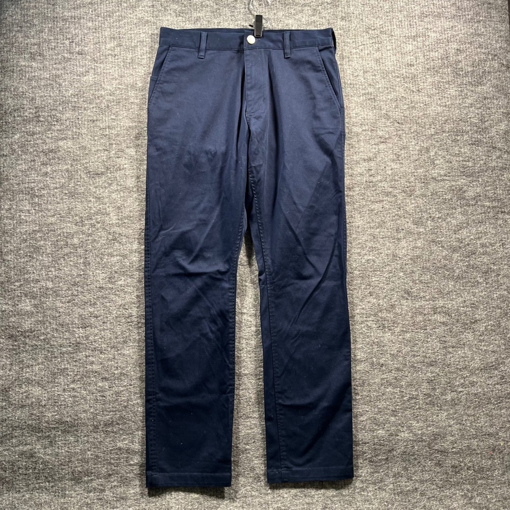 RVCA Week-End Fit Chino Pants Mens 31 Navy Blue Straight Leg Twill Trousers